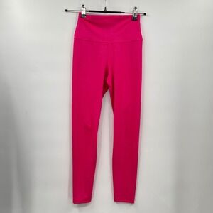 Carbon 38 High Rise‎ Leggings Hot Pink Shiny Athletic Workout Pants XS